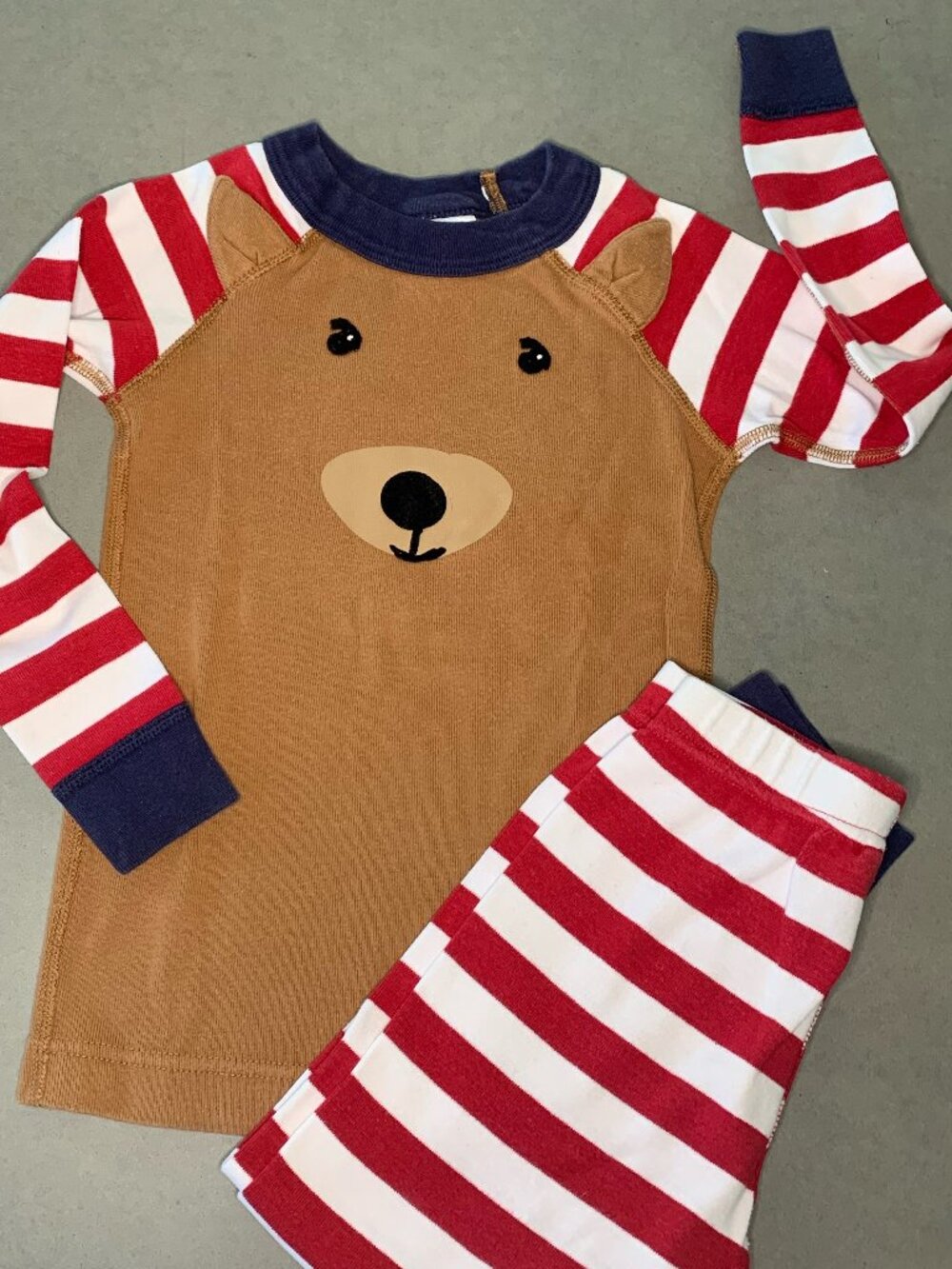 Hanna Andersson Reindeer Christmas Organic Cotton Pajama Set Size 4